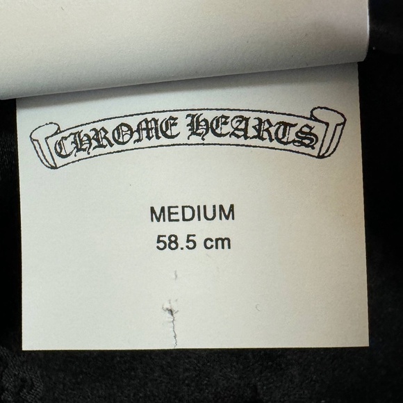 Brand New Chrome Hearts Satin Monogram Bucket Hat Black Silver Cross Top Button - Picture 12 of 14